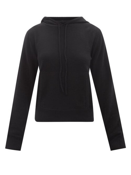 Joseph - Wool-blend Hooded Sweater - Womens - Black