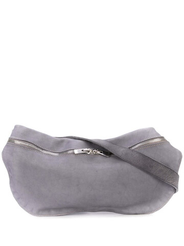 Guidi soft crossbody bag in grey
