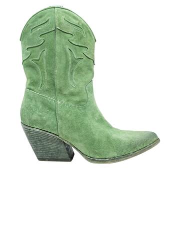 Elena Iachi Suede Ankle Boots in green