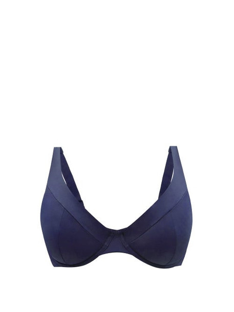 Form And Fold - The Line Underwired D-g Bikini Top - Womens - Navy