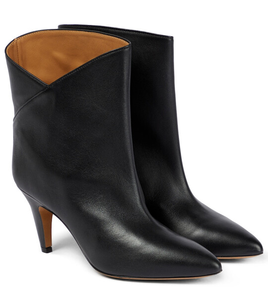 Isabel Marant Leather ankle boots in black