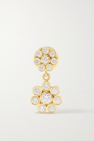 sophie bille brahe - bellis deux 18-karat gold diamond single earring - one size