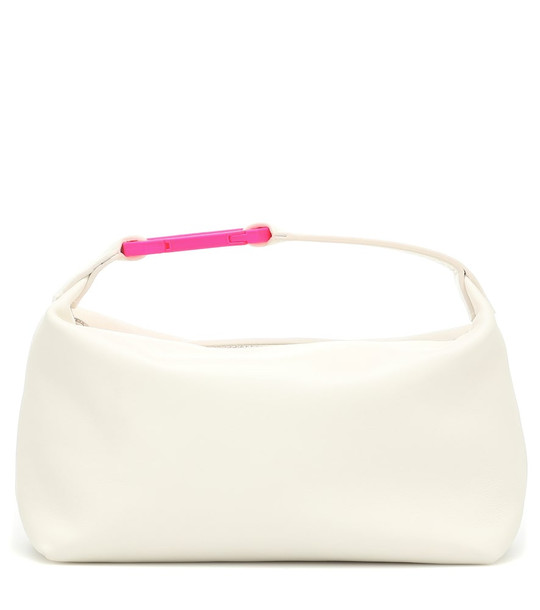 Eera Moonbag leather clutch in white