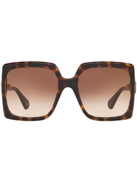 Gucci Eyewear oversized square-frame sunglasses - Brown