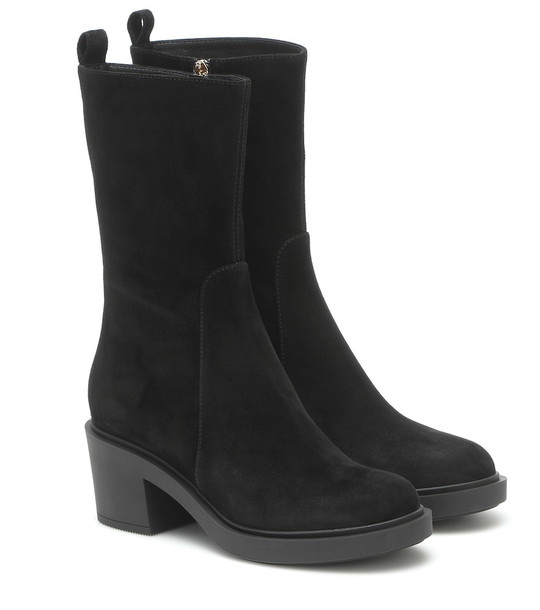 Gianvito Rossi Margeaux suede ankle boots in black