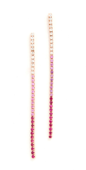 SHAY 18k Single Thread Drop Earrings in gold / rose