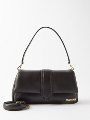 jacquemus - bambimou leather shoulder bag - womens - black