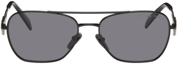 prada eyewear black triangle logo sunglasses