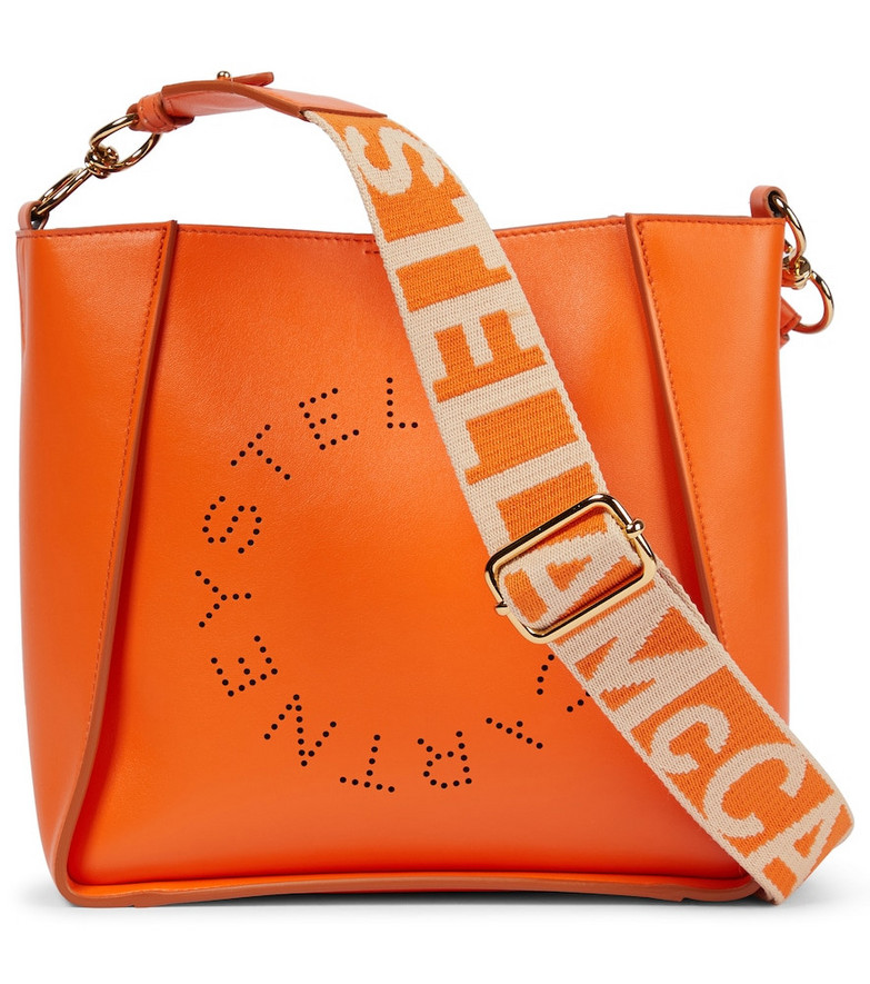 Stella McCartney Stella Logo Medium shoulder bag in orange
