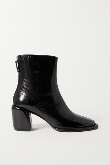 3.1 phillip lim - naomi glossed-leather ankle boots - black