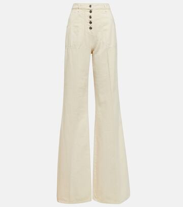 Etro High-rise wide-leg jeans in white