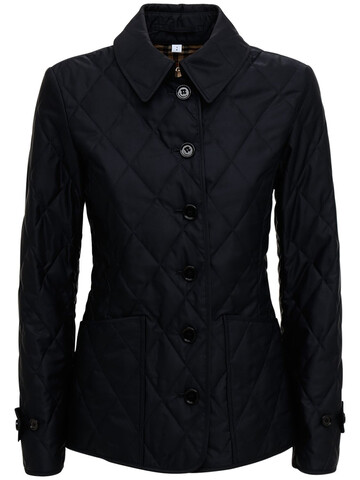 BURBERRY Fernleigh Nylon Buttoned Quilted Jacket in midnight