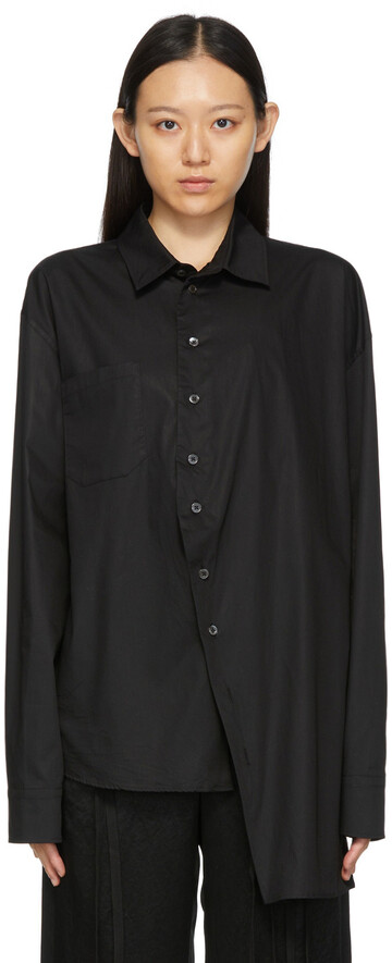Ann Demeulemeester Nelly Dropped Shoulder Shirt in black