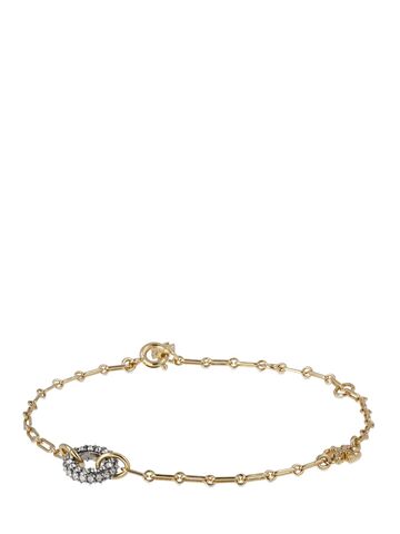 TORY BURCH Thin Roxanne Chain Carabiner Bracelet in gold