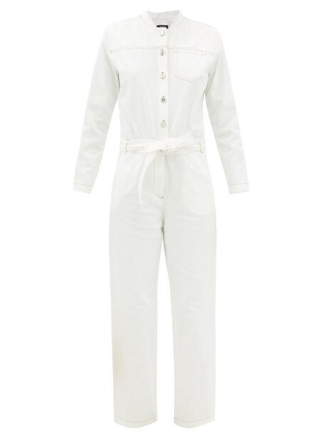 A.P.C. A.P.C. - Adela Stand-collar Denim Jumpsuit - Womens - Ivory