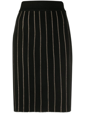 Fendi Pre-Owned 2000s pinstripe pencil skirt in black