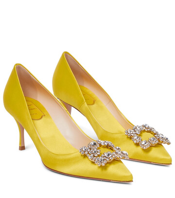 Roger Vivier RV Bouquet 85 embellished pumps in yellow