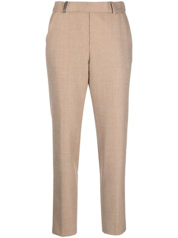 peserico tapered cropped-leg trousers - neutrals