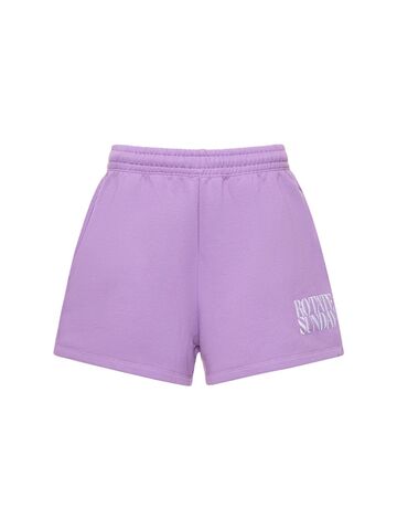 rotate roda cotton logo shorts in purple