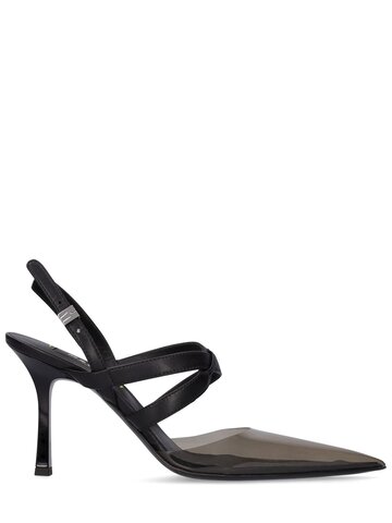 MSGM 80mm Pvc & Leather Pumps in black