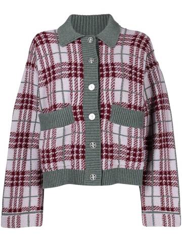 barrie knitted check-print jacket - multicolour