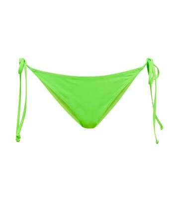 ganni self-tie bikini bottoms in green