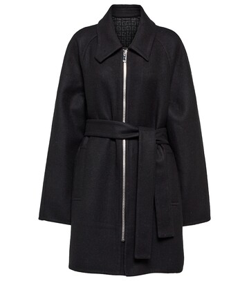 givenchy wool, cashmere and silk coat in black