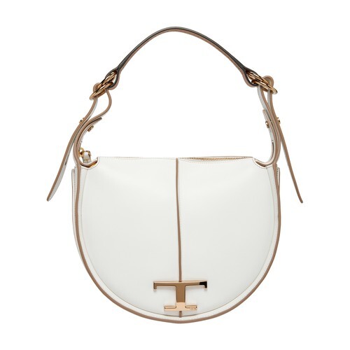 Tod's Timeless Hobo bag in leather - small in bianco