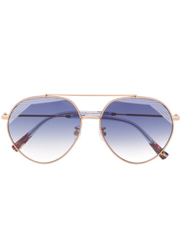 MISSONI EYEWEAR round-frame sunglasses in gold