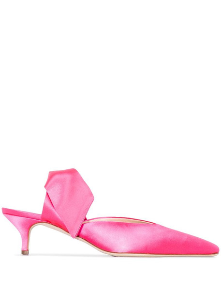 Gia Couture Lizzo bow detail mules in pink