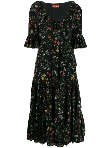 Altuzarra floral print maxi dress in black