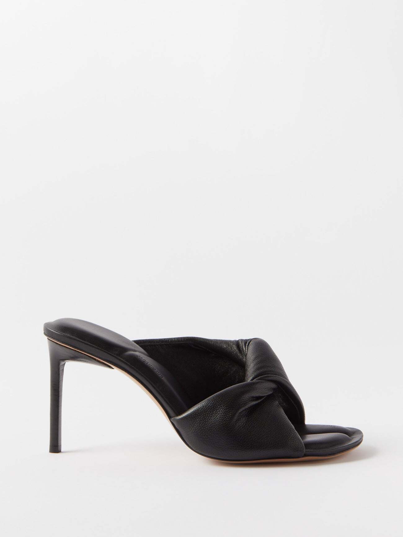 Jacquemus - Bagnu Twisted-strap Leather Mules - Womens - Black