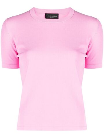roberto collina fine-knit short-sleeved t-shirt - pink