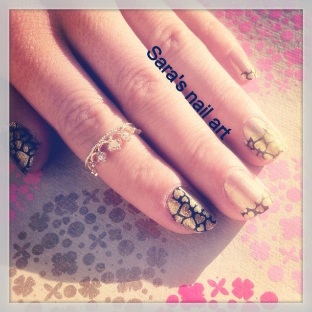 nail polish gold nails nail art