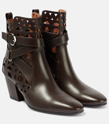 alaia alaïa ziggy vienne leather ankle boots in black