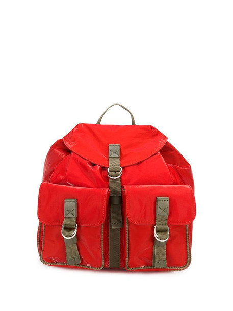 Mr & Mrs Italy buckled strap backpack in red
