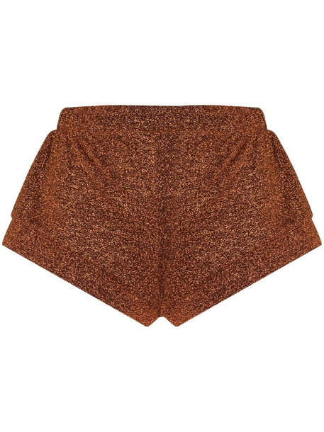 Brown Womens Shorts Oséree Shorts Oséree Synthetic Sequined Shorts in Orange 