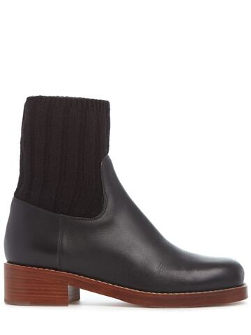 gabriela hearst 30mm hobbes leather ankle boots in black
