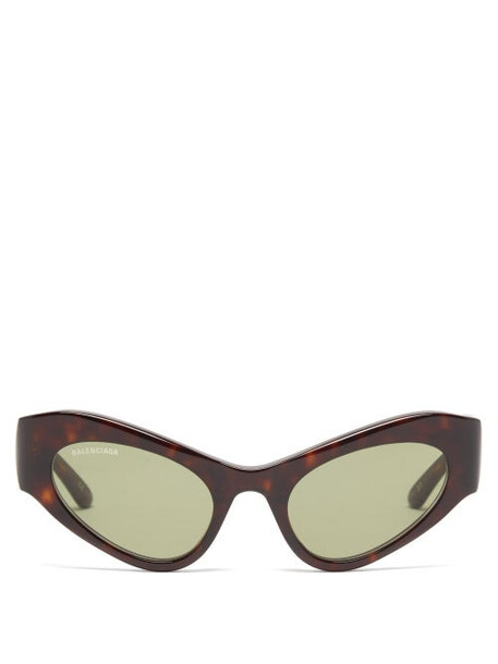Balenciaga - Cat-eye Tortoiseshell-acetate Sunglasses - Womens - Brown