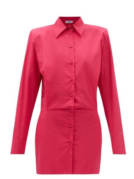 The Attico - Parachute Cotton-canvas Shirt Dress - Womens - Pink
