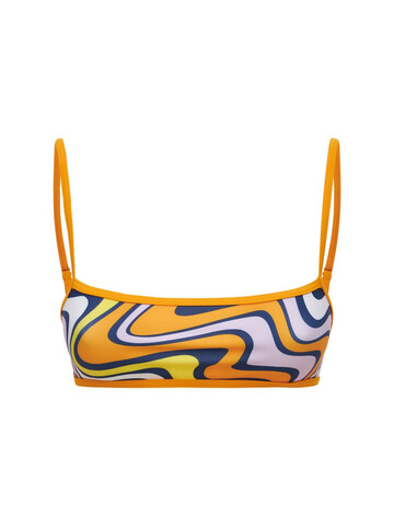ADAM SELMAN SPORT Sandbar Tech Bandeau Bikini Top in orange