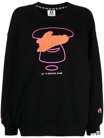 AAPE BY *A BATHING APE® AAPE BY *A BATHING APE® logo-embroidered cotton sweatshirt - Black