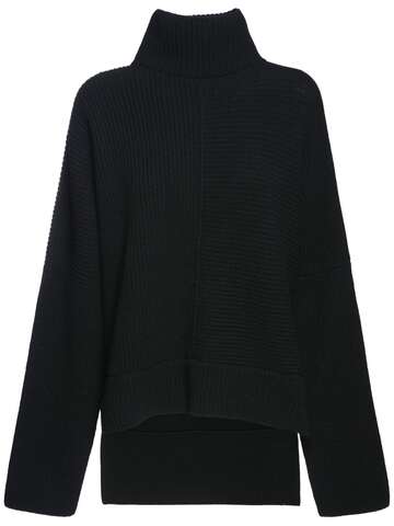 TOM FORD Ribbed Cashmere Turtleneck Sweater in black