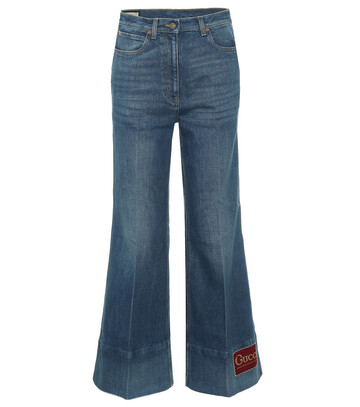 Gucci High-rise flared jeans in blue