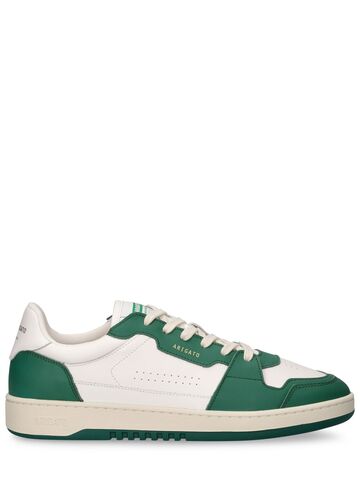axel arigato dice low leather sneakers in green / white