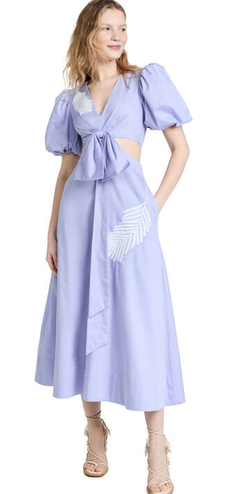 AMUR Gio Cutout Dress in blue