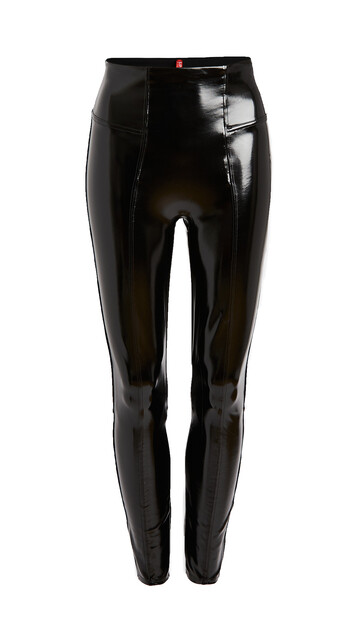SPANX Faux Patent Leather Leggings in black