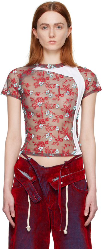 ottolinger red floral t-shirt