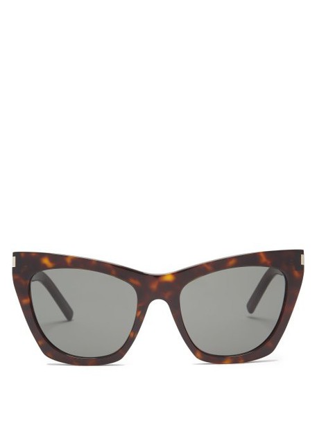 Saint Laurent - Kate Cat Eye Acetate Sunglasses - Womens - Tortoiseshell