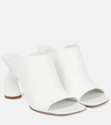 Dries Van Noten Leather mules in white